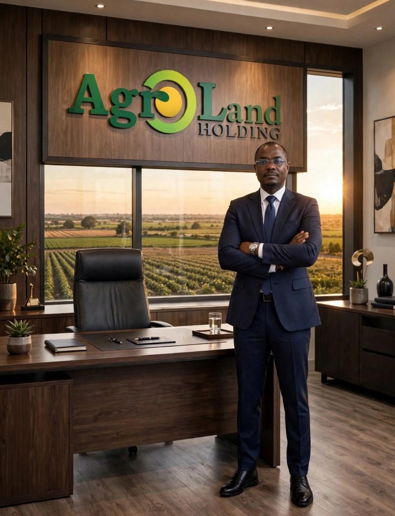 Le Président Directeur Général d'AgroLand HOLDING dans ses bureaux au siège d'Abidjan